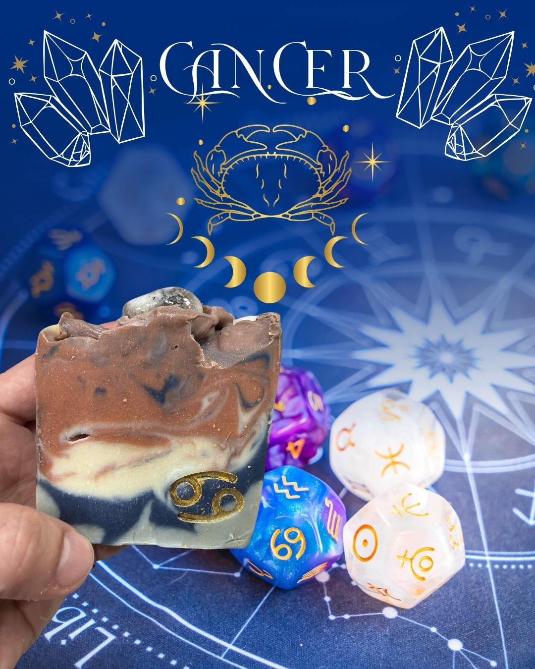 Cancer Soap + Solid Cologne Combo Set!, Birds of Valhalla, Astrology Soap, Birds of Valhalla