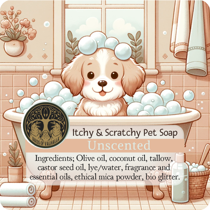 Itchy & Scratchy Soap for Dogs and Cats, Birds of Valhalla, , Birds of Valhalla