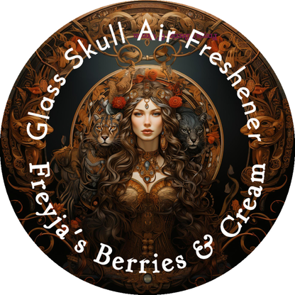 Half Year Glass Skull Car Air Freshener Diffusers, Birds of Valhalla, Vehicle Air Fresheners, Birds of Valhalla