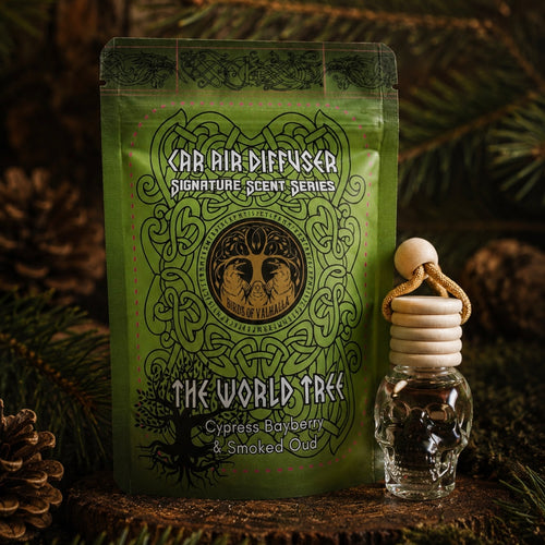 Glass Skull Car Air Freshener Diffusers, Birds of Valhalla, Vehicle Air Fresheners, Birds of Valhalla