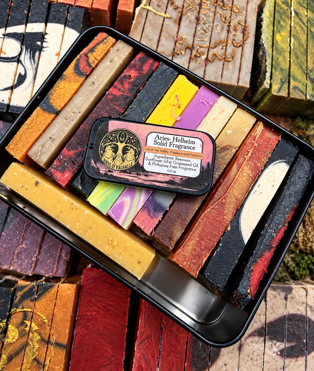 LIVE RARE Custom Variety Soaps- 12 Pieces PLUS 1 Solid Scent Cologne, Birds of Valhalla, , Birds of Valhalla