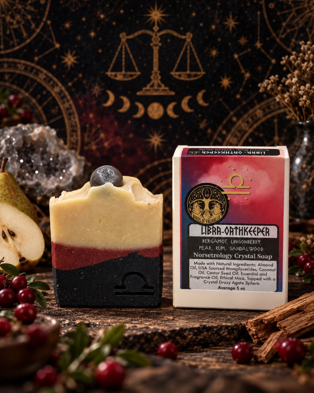 Libra; Oathkeeper NorseStrology Soap and Solid Cologne Set
