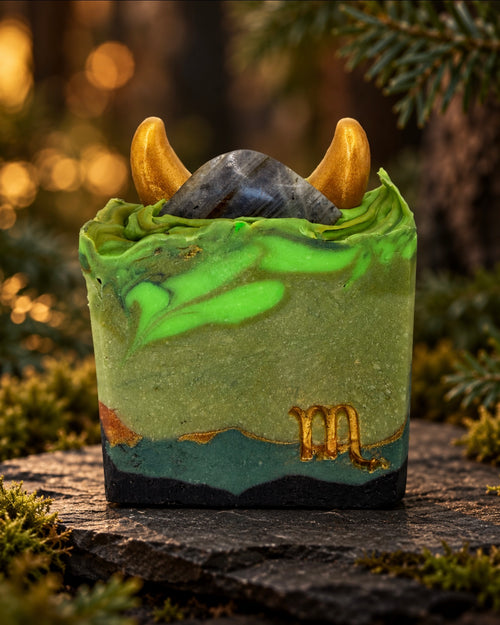 Loki’s Velvet Venom Scorpio Labradorite Soap & Solid Cologne Set