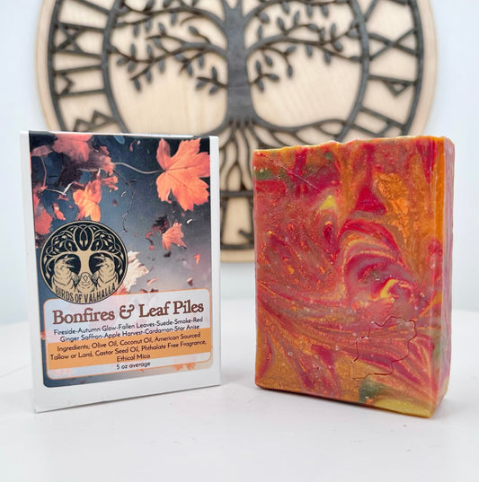 Bonfires and Leaf Piles Fall Soap, Birds of Valhalla, Bar Soap, Birds of Valhalla