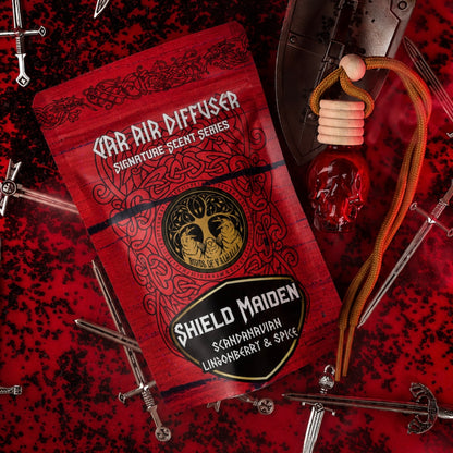 Glass Skull Car Air Freshener Diffusers, Birds of Valhalla, Vehicle Air Fresheners, Birds of Valhalla