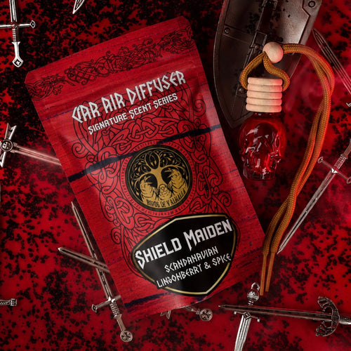 Glass Skull Car Air Freshener Diffusers, Birds of Valhalla, Vehicle Air Fresheners, Birds of Valhalla