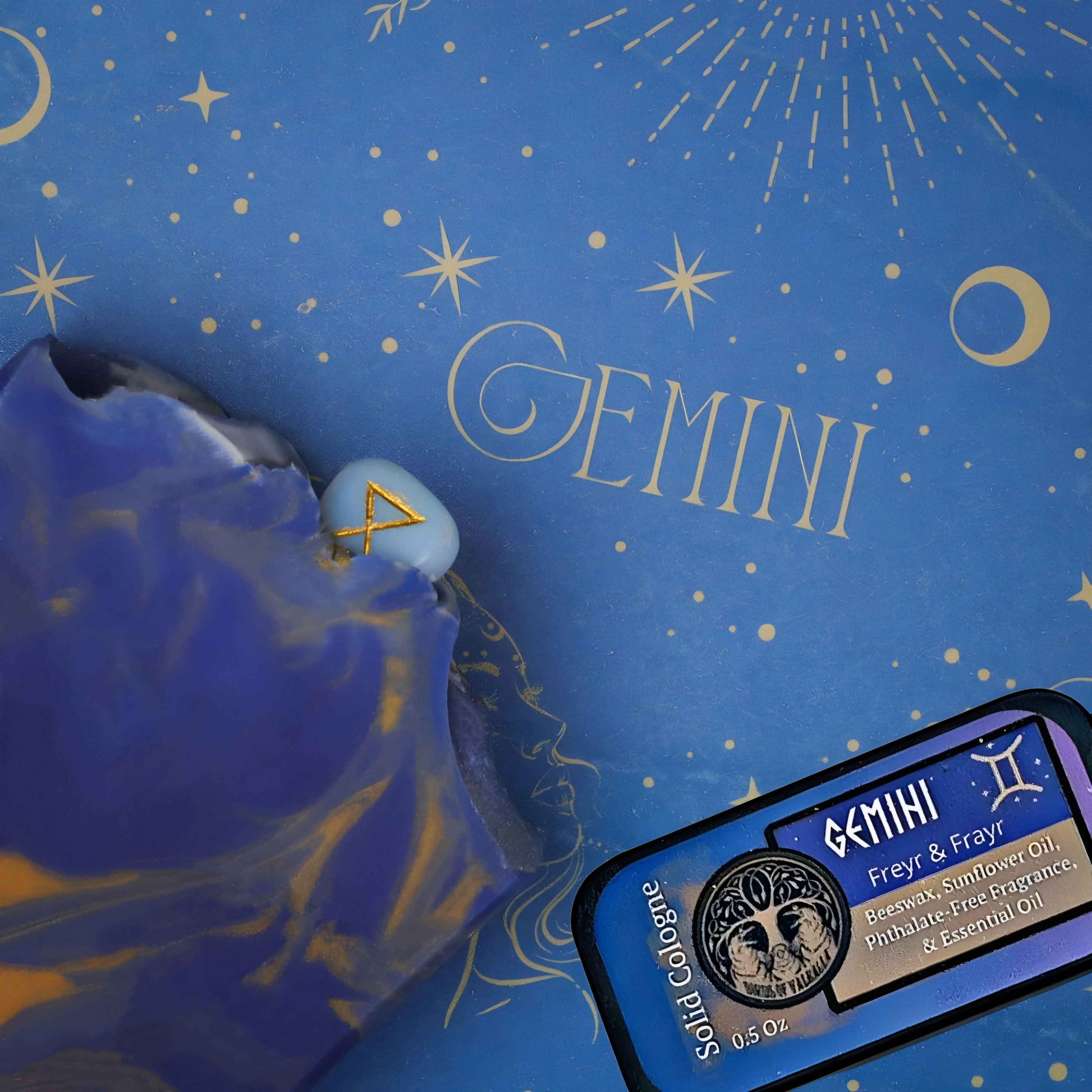 Gemini-Freyr & Freyja Soap + Solid Cologne Combo Set!, Birds of Valhalla, Astrology Soap, Birds of Valhalla