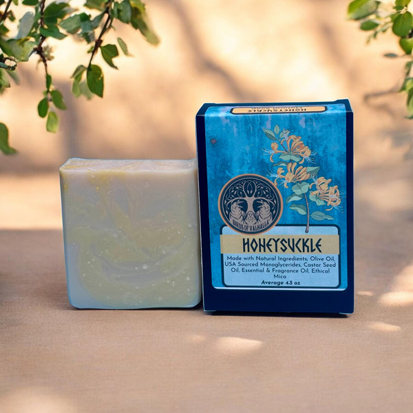 Honeysuckle - May Florals Collection, Birds of Valhalla, Bar Soap, Birds of Valhalla