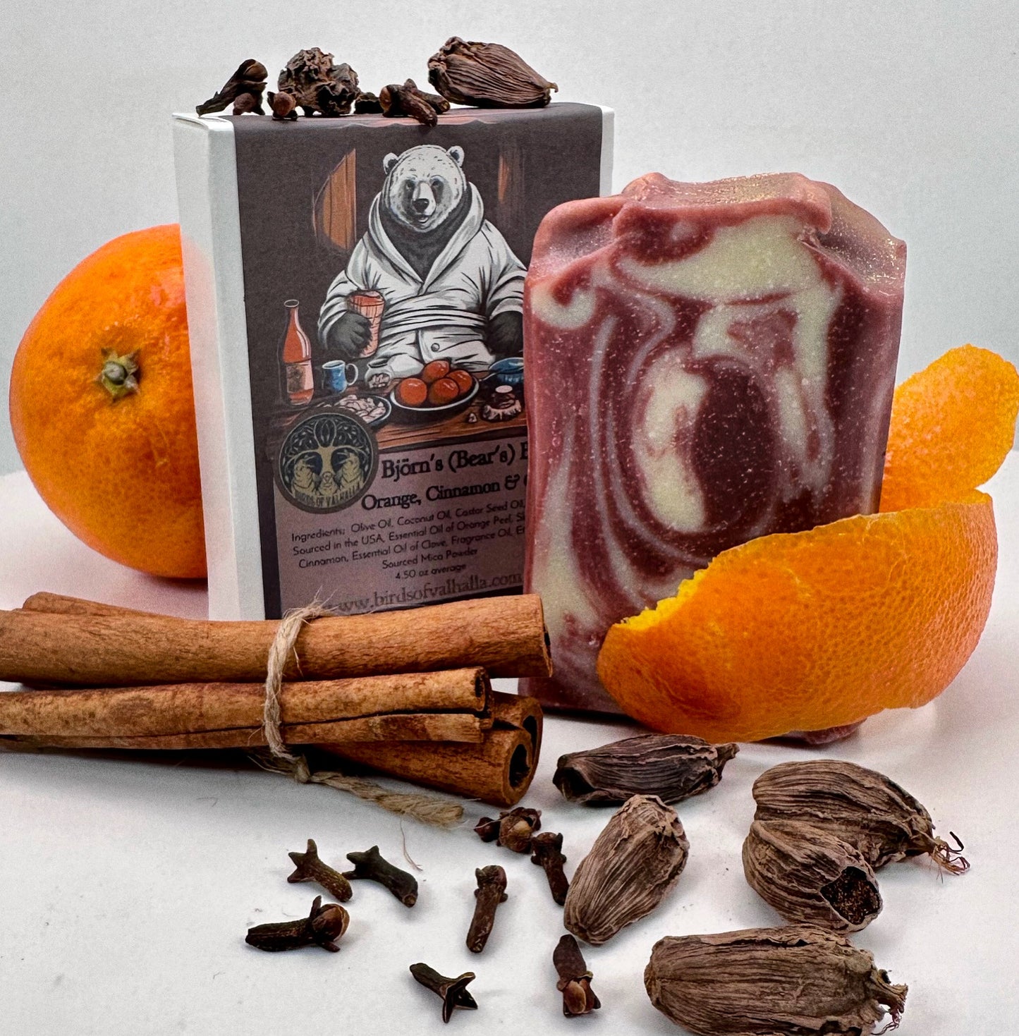 Björn’s Brew - Orange, Cinnamon & Clove Signature Soap, Birds of Valhalla, Signature Soap, Birds of Valhalla
