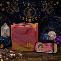 (Pre-Order) Virgo: Rainbow Quartz Astrology Soap + Solid Cologne Bundle set