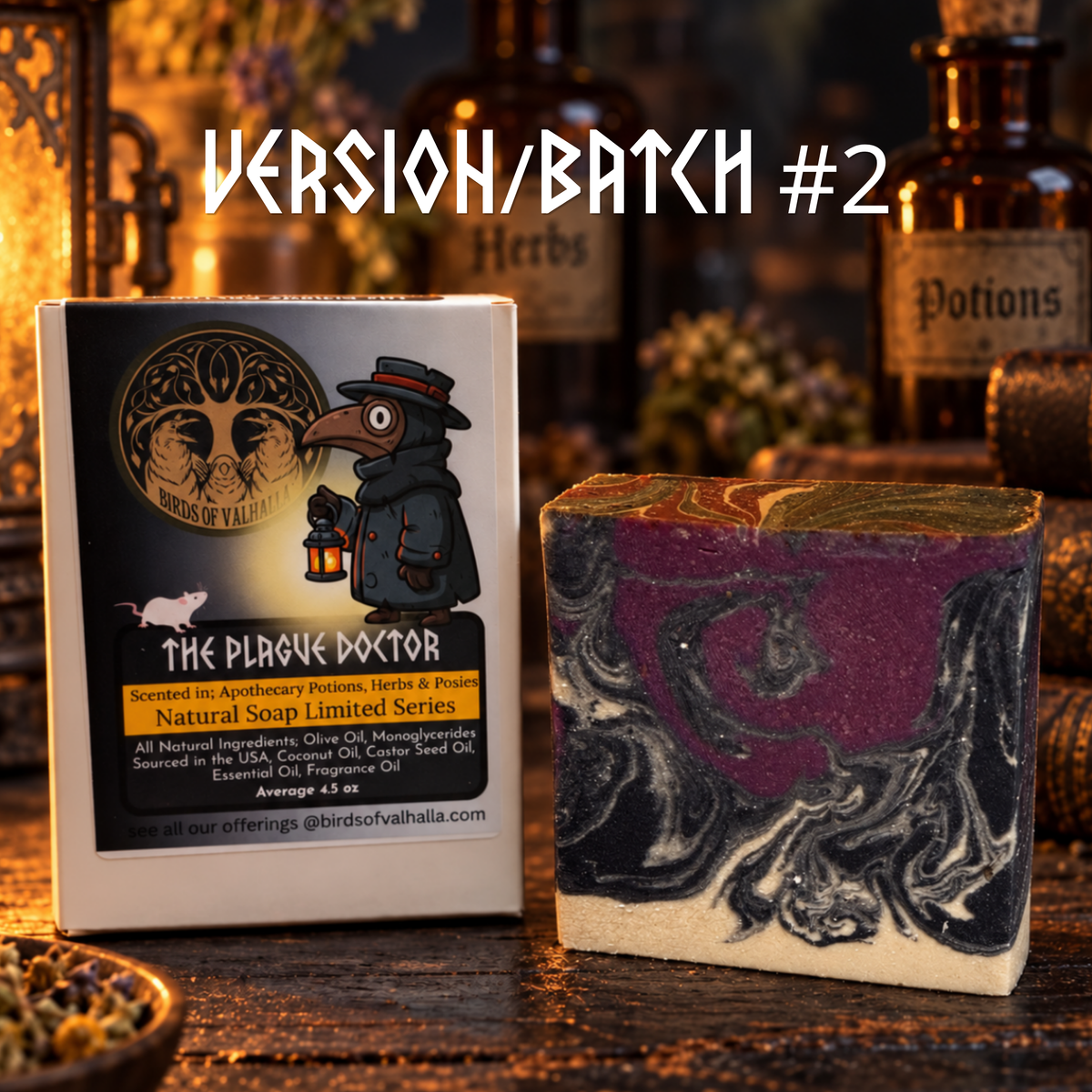 The Plague Doctor Soap | Activated Charcoal Apothecary Soap | Limited Edition