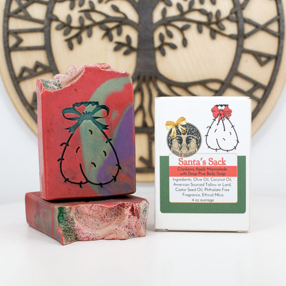 Santa's Sack- Cranberry Apple Marmalade and Pine Holiday Soap