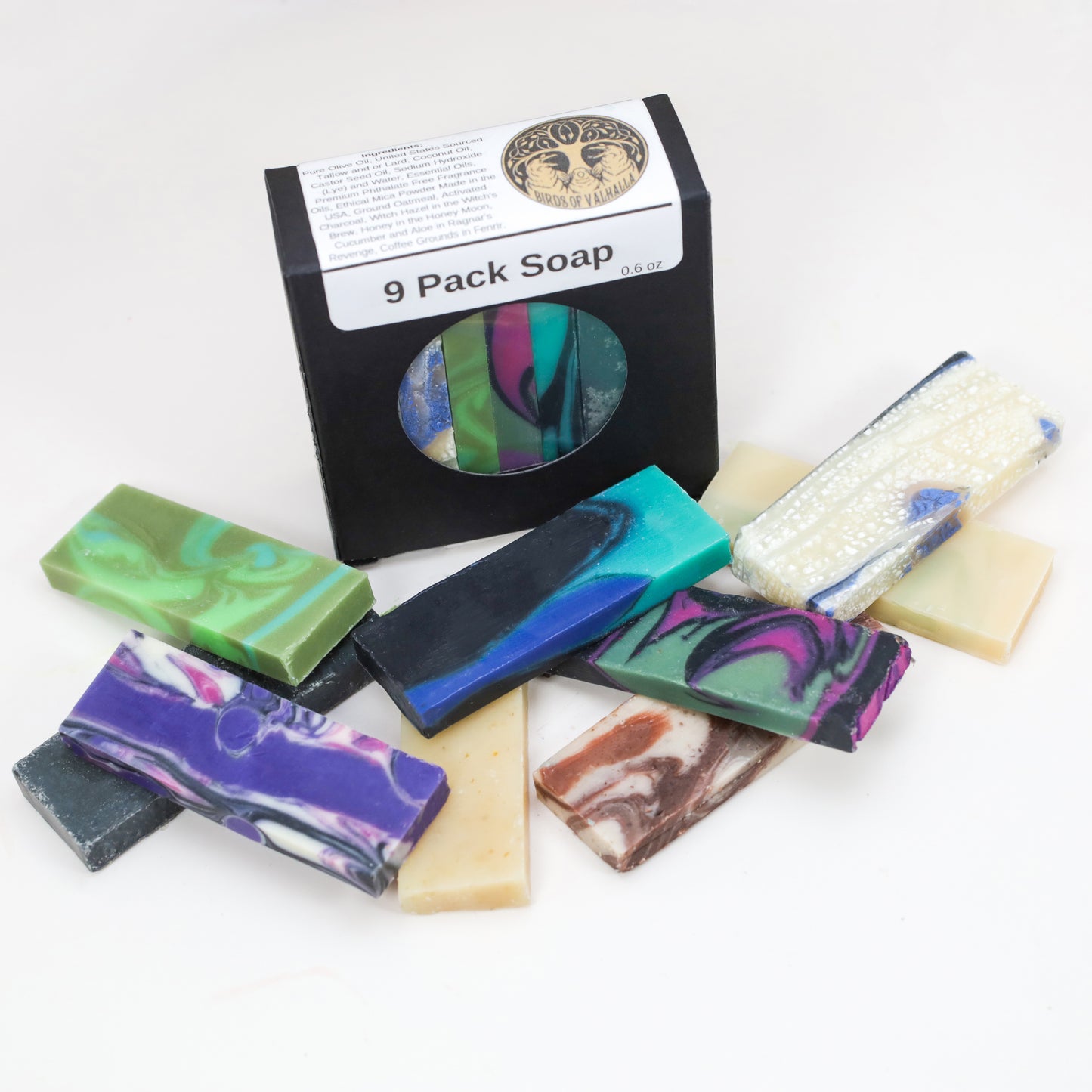 The Variety 9-Pack: Hypoallergenic Soap Sampler, Birds of Valhalla, , Birds of Valhalla