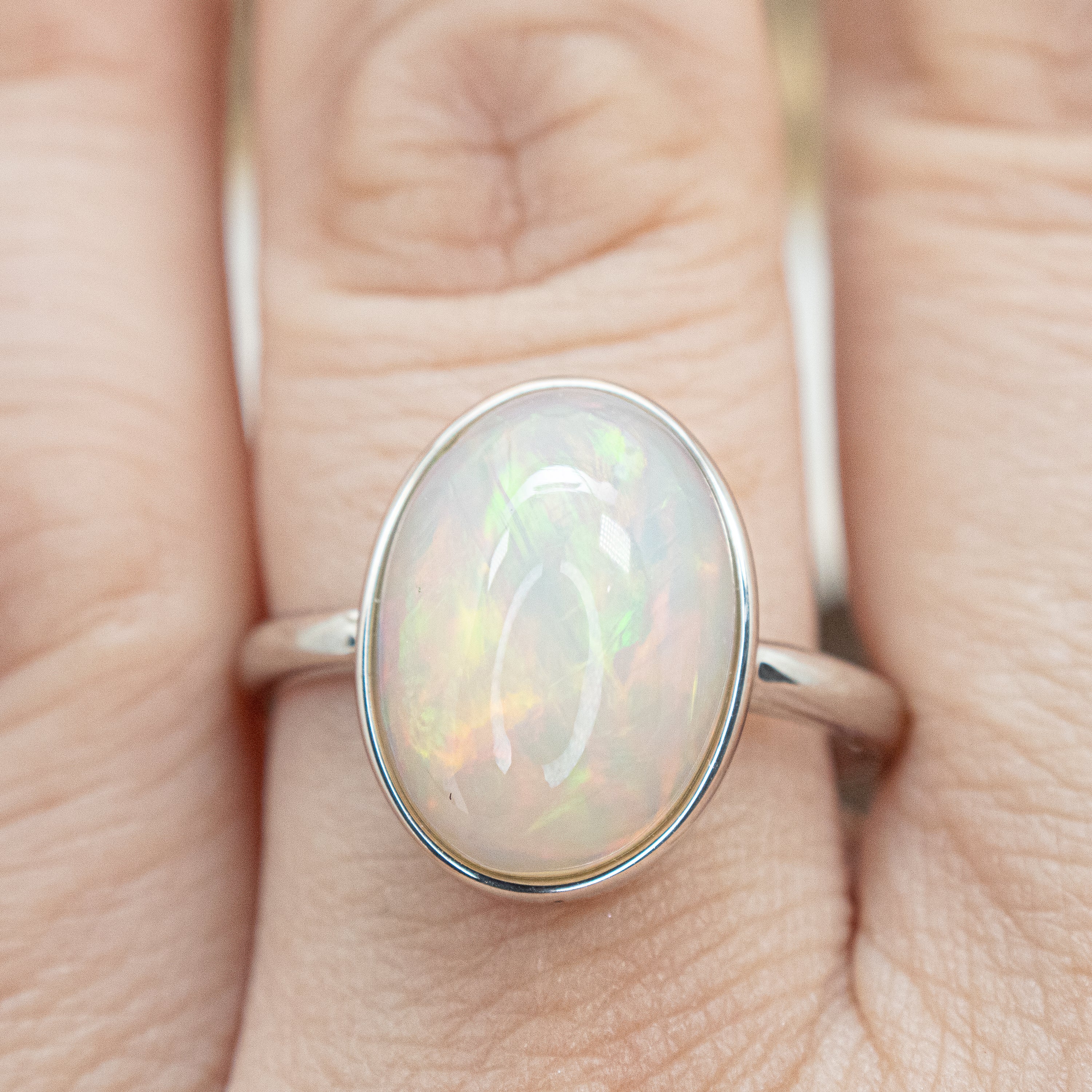Ethiopian Opal Ring in Sterling