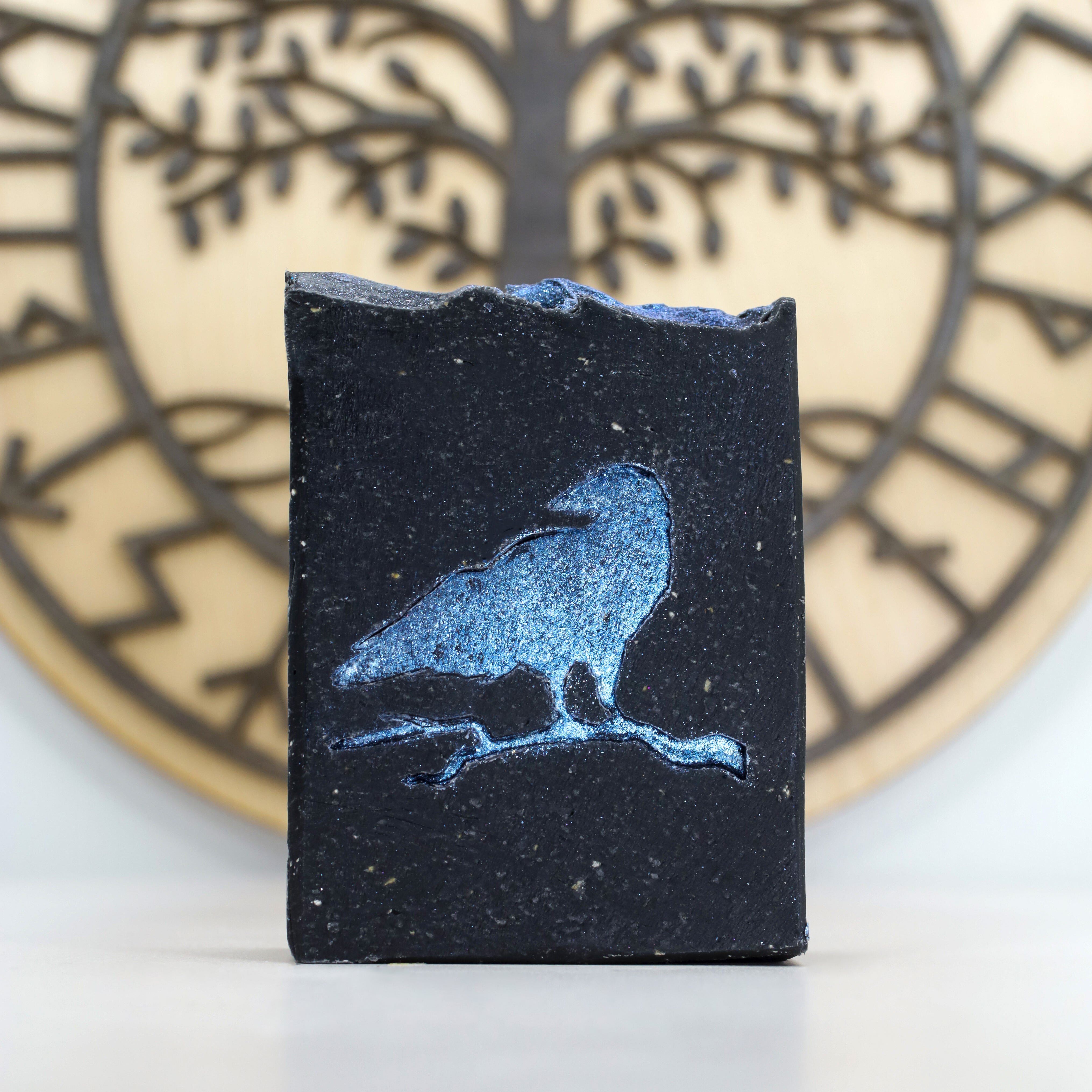 The Raven - Tea Tree, Citron, Mandarin, Activated Charcoal, & Oats Signature Soap, Birds of Valhalla, Signature Soap, Birds of Valhalla