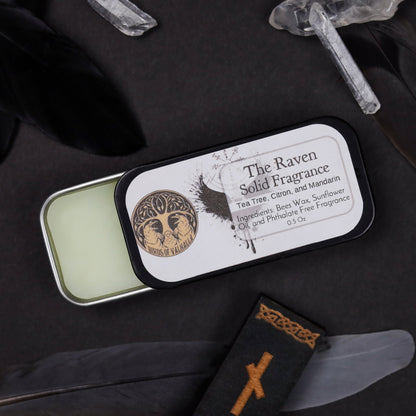 Solid Fragrance Cologne/Perfume Slider Tin, Birds of Valhalla, Body Product, Birds of Valhalla