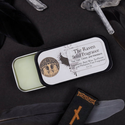 Signature Solid Fragrance Cologne/Perfume Slider Tin, Birds of Valhalla, Body Product, Birds of Valhalla