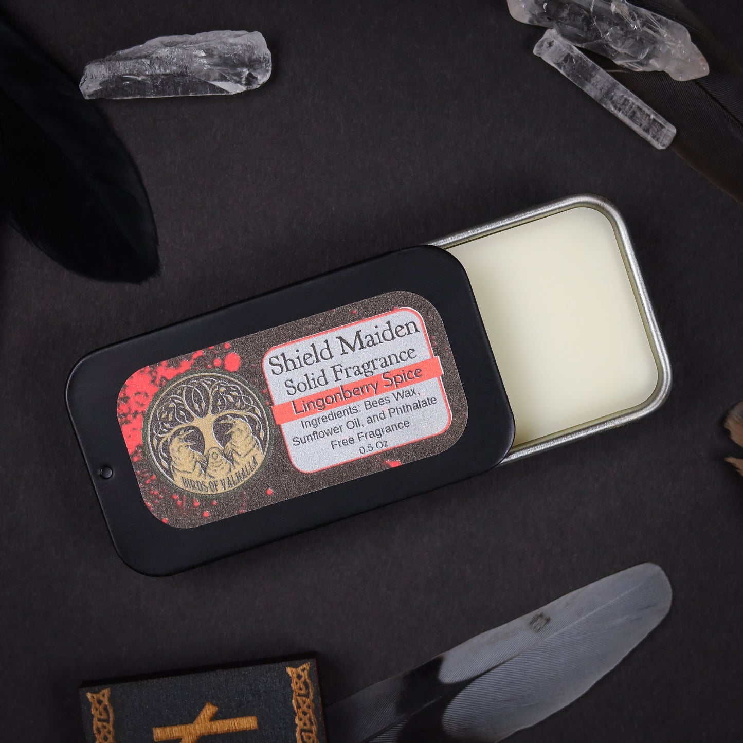 Solid Fragrance Cologne/Perfume Slider Tin, Birds of Valhalla, Body Product, Birds of Valhalla