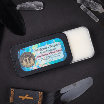 Solid Fragrance Cologne/Perfume Slider Tin, Birds of Valhalla, Body Product, Birds of Valhalla