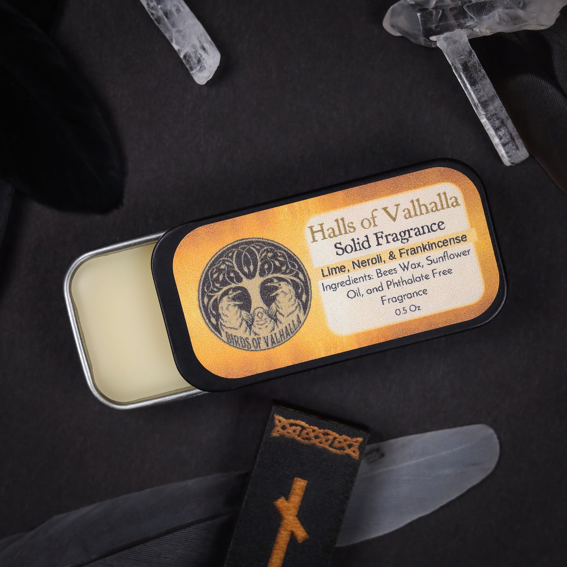 Solid Fragrance Cologne/Perfume Slider Tin, Birds of Valhalla, Body Product, Birds of Valhalla