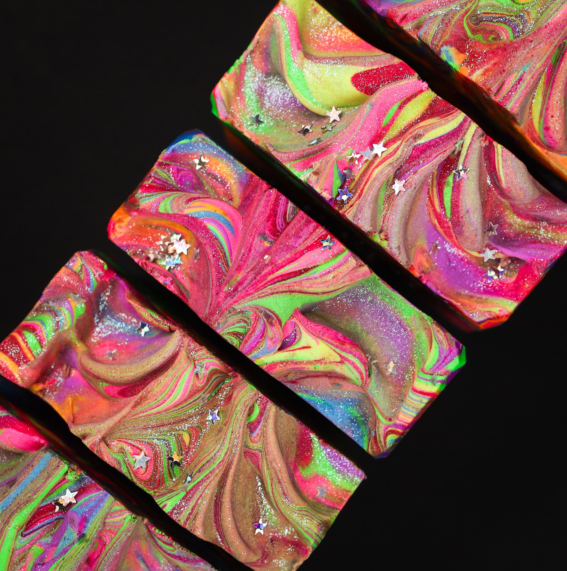 Neon Rainbow Pride Soap Coconut Free! - Scented in Somali Soul & Sandalwood, and Lemongrass, Birds of Valhalla, , Birds of Valhalla
