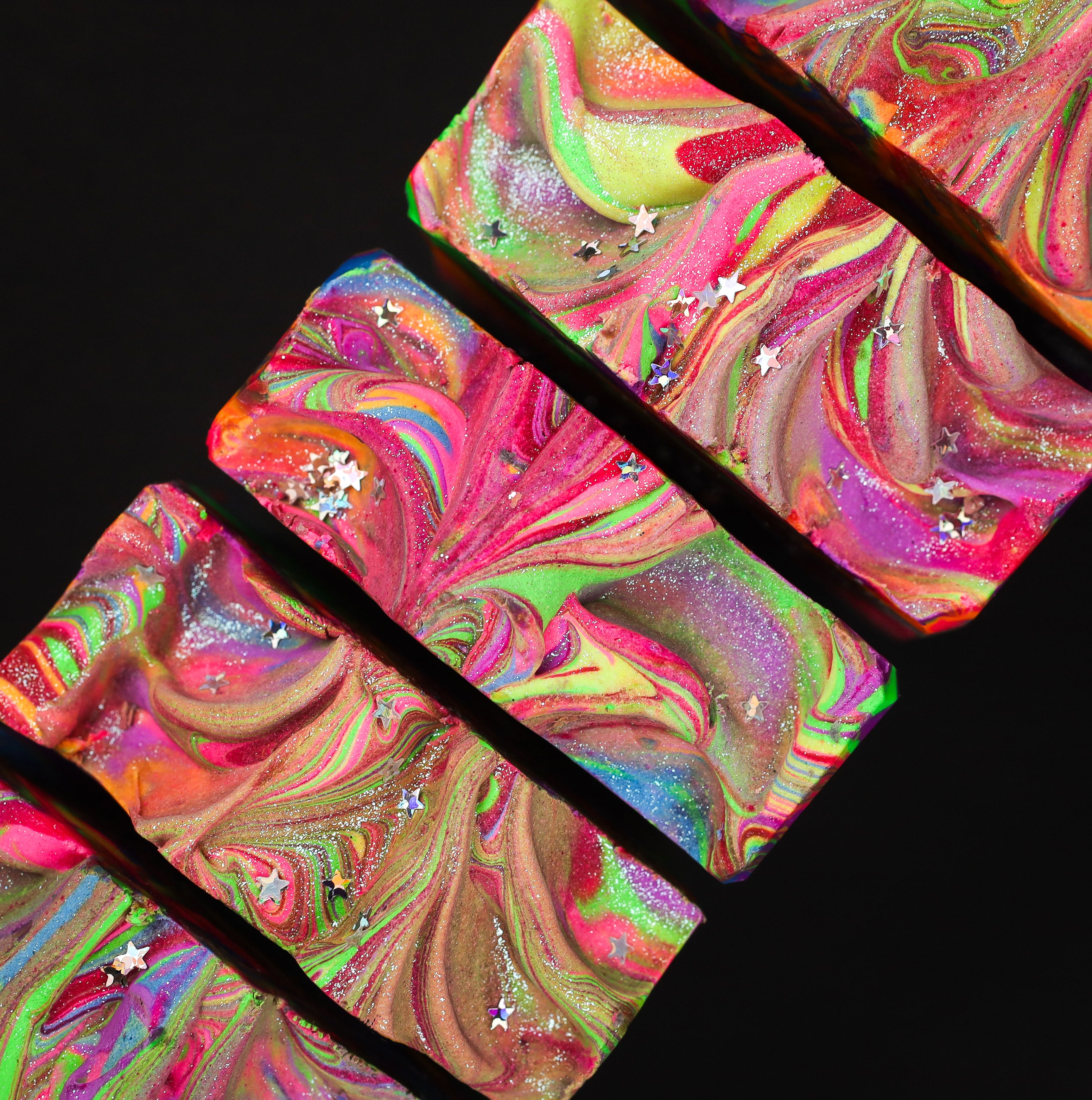 Neon Rainbow Pride Soap - Somali Soul & Sandalwood, and Lemongrass