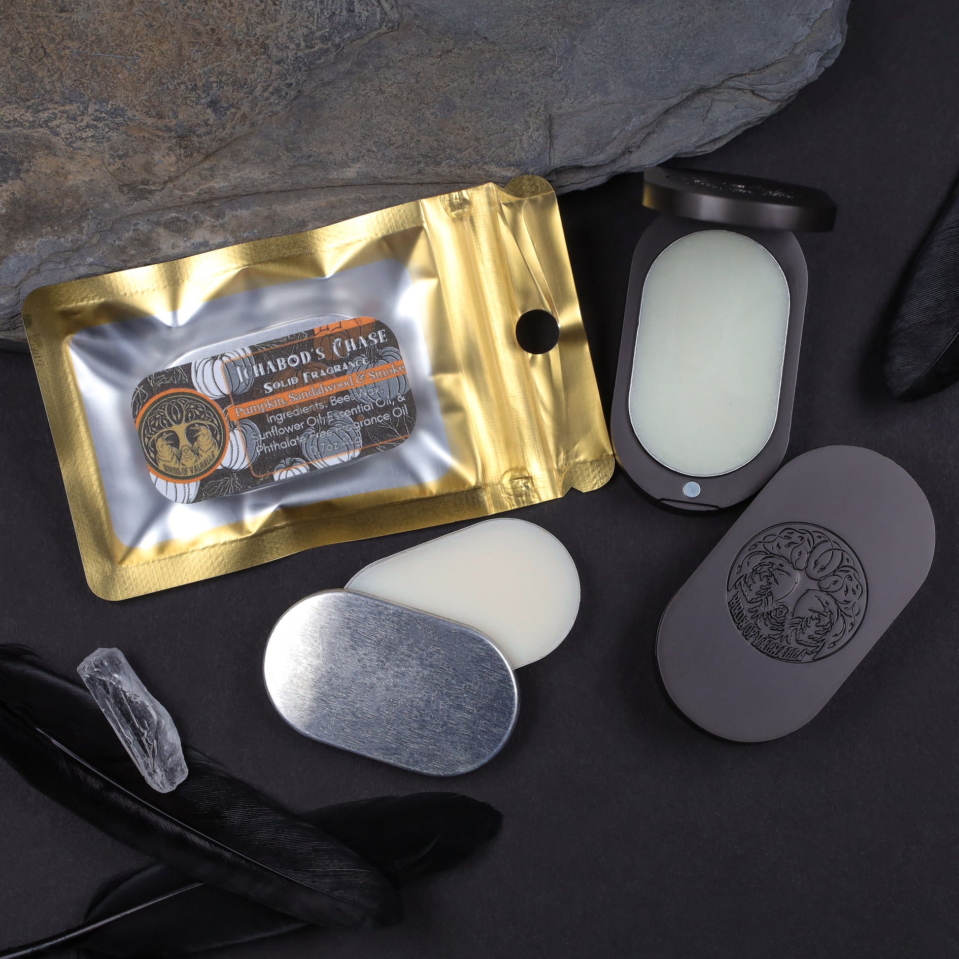 Refillable Solid Scent Compact, Birds of Valhalla, , Birds of Valhalla
