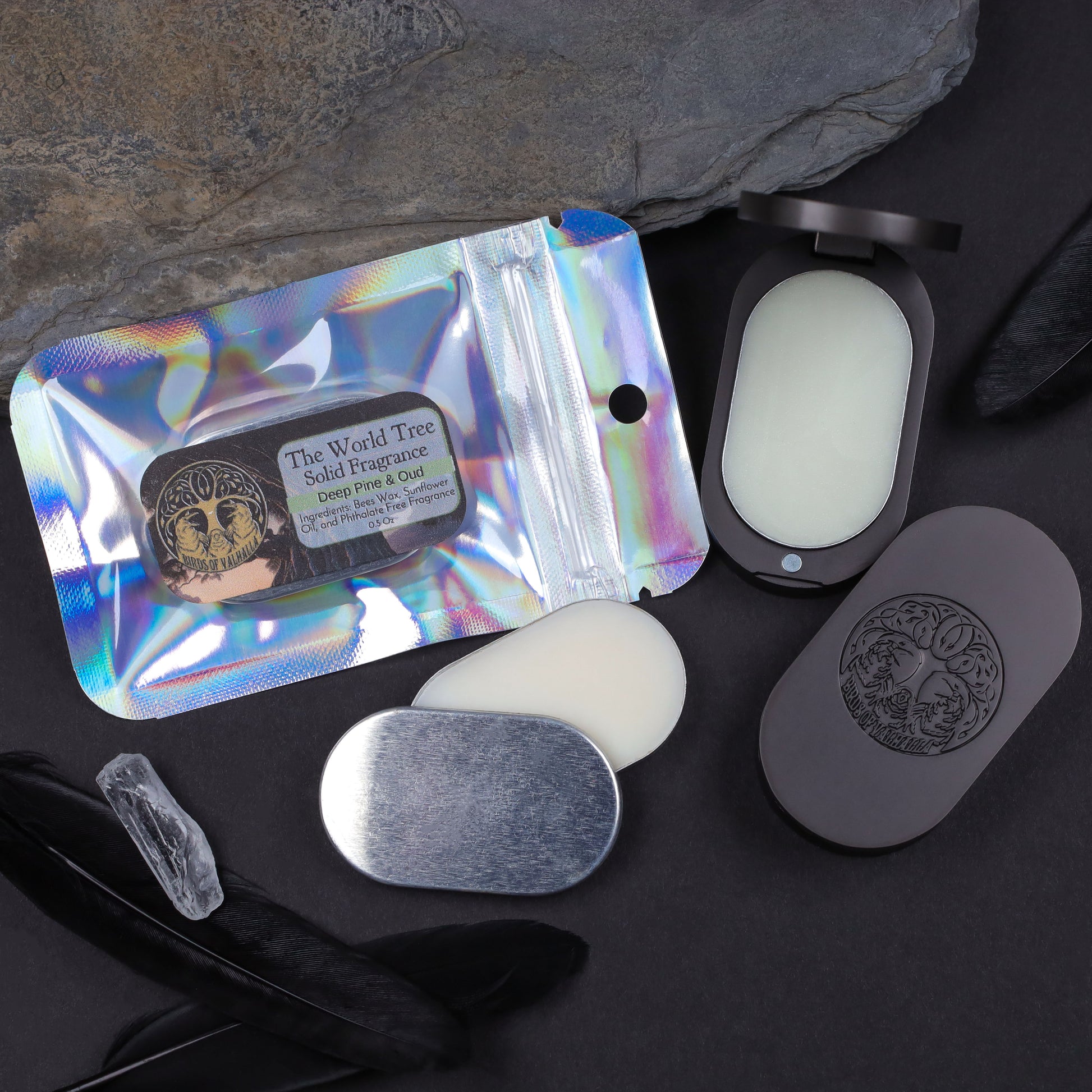 Refillable Solid Scent Compact, Birds of Valhalla, , Birds of Valhalla
