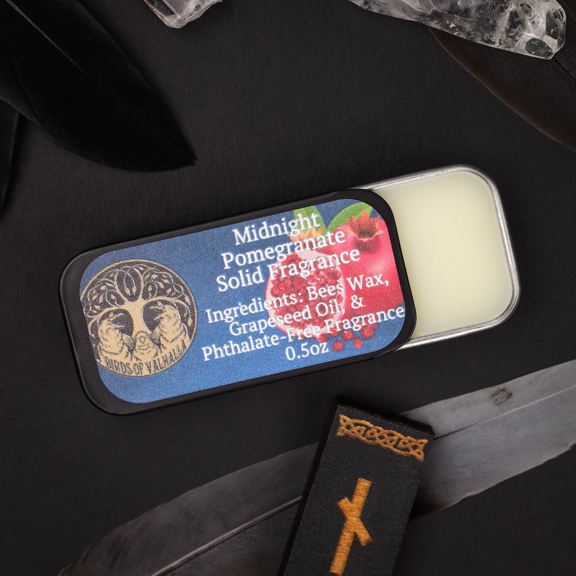 Solid Fragrance Cologne/Perfume Slider Tin, Birds of Valhalla, Body Product, Birds of Valhalla