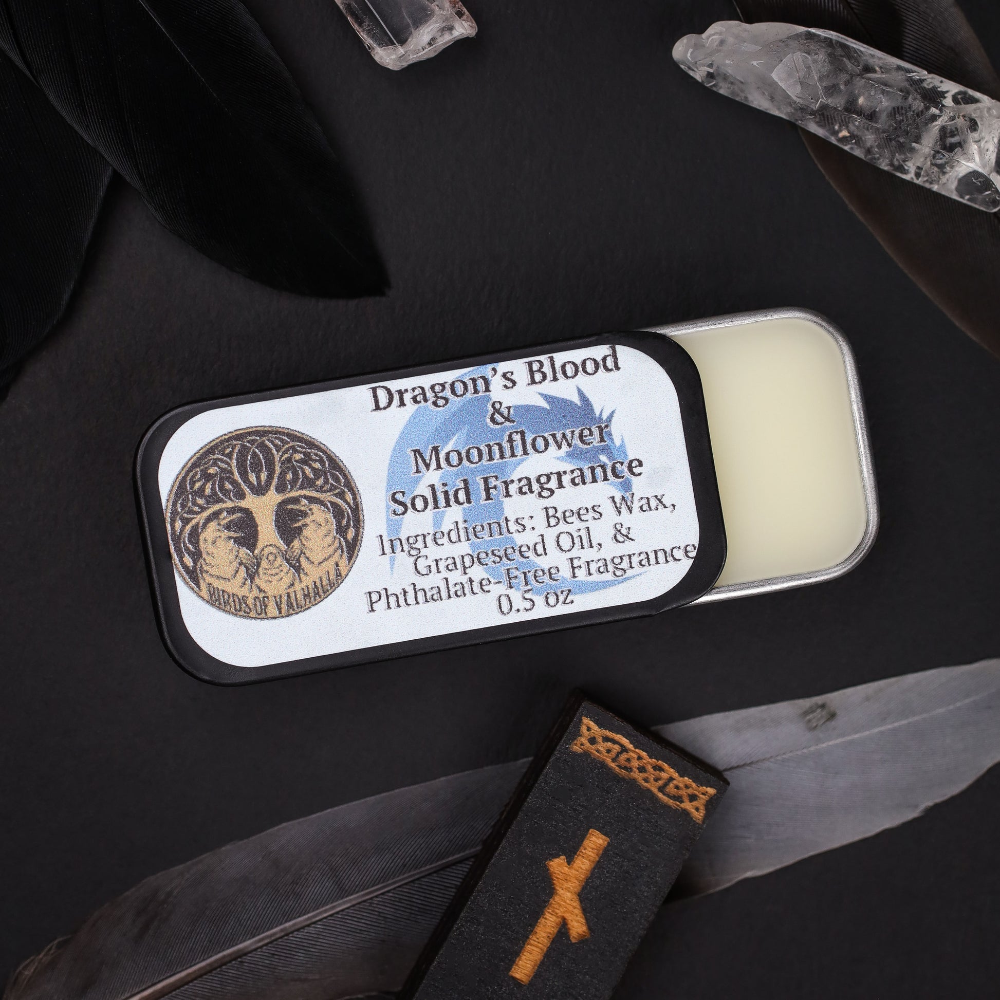 Solid Fragrance Cologne/Perfume Slider Tin, Birds of Valhalla, Body Product, Birds of Valhalla