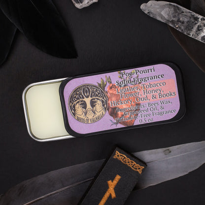 Solid Fragrance Cologne/Perfume Slider Tin, Birds of Valhalla, Body Product, Birds of Valhalla