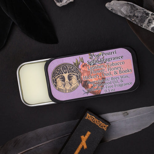 Signature Solid Fragrance Cologne/Perfume Slider Tin, Birds of Valhalla, Body Product, Birds of Valhalla