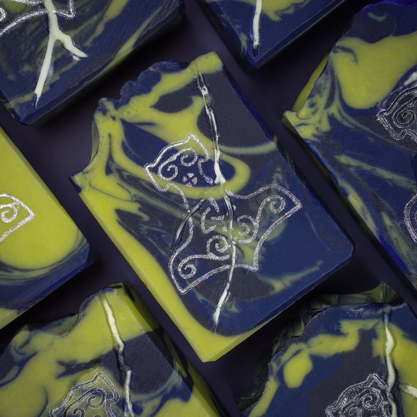 Norsestrology : Glow-in-the-dark Aries-Thor Soap with Pyrite Thor's Hammer, Birds of Valhalla, Astrology Soap, Birds of Valhalla