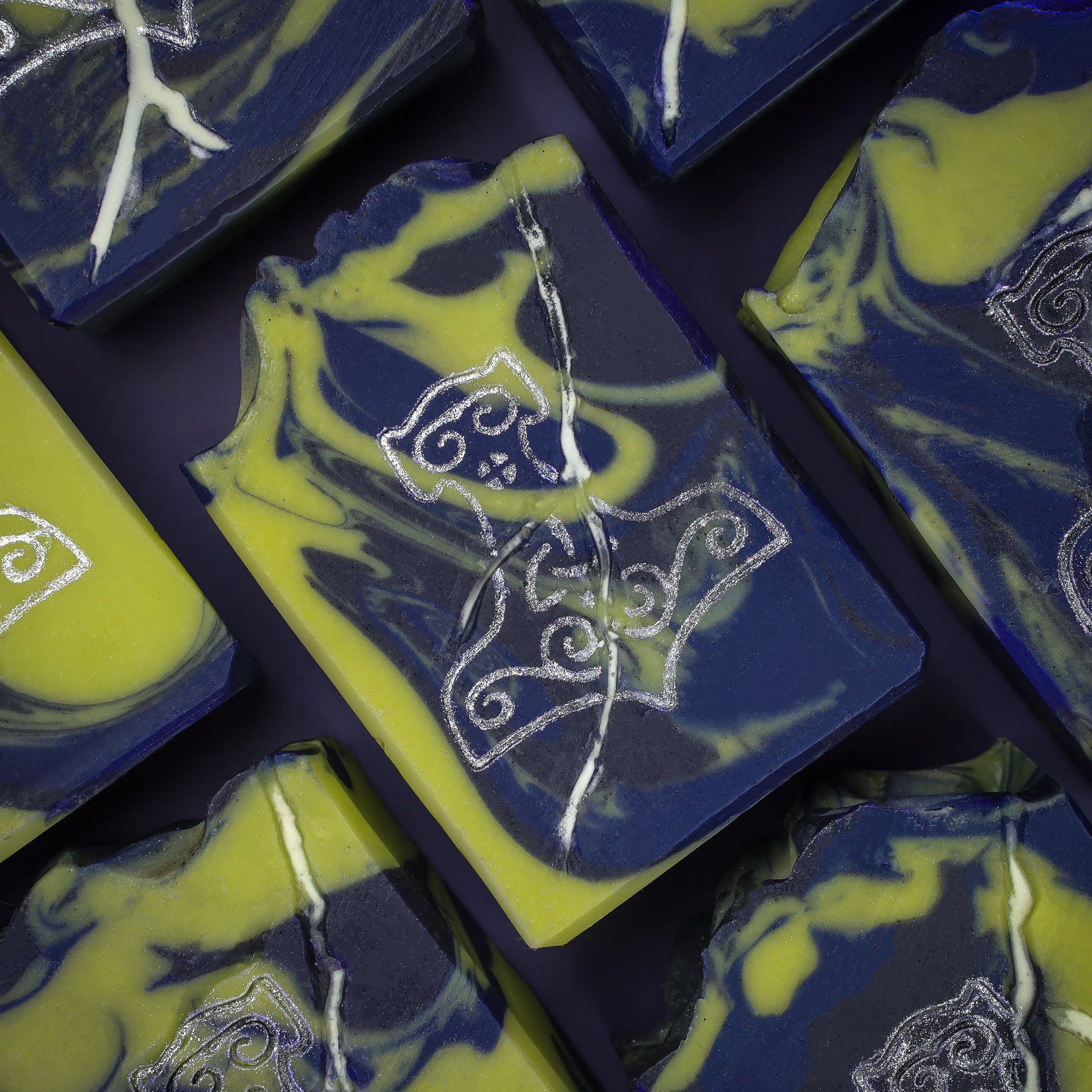 Norsestrology : Glow-in-the-dark Aries-Thor Soap with Pyrite Thor's Hammer, Birds of Valhalla, Astrology Soap, Birds of Valhalla