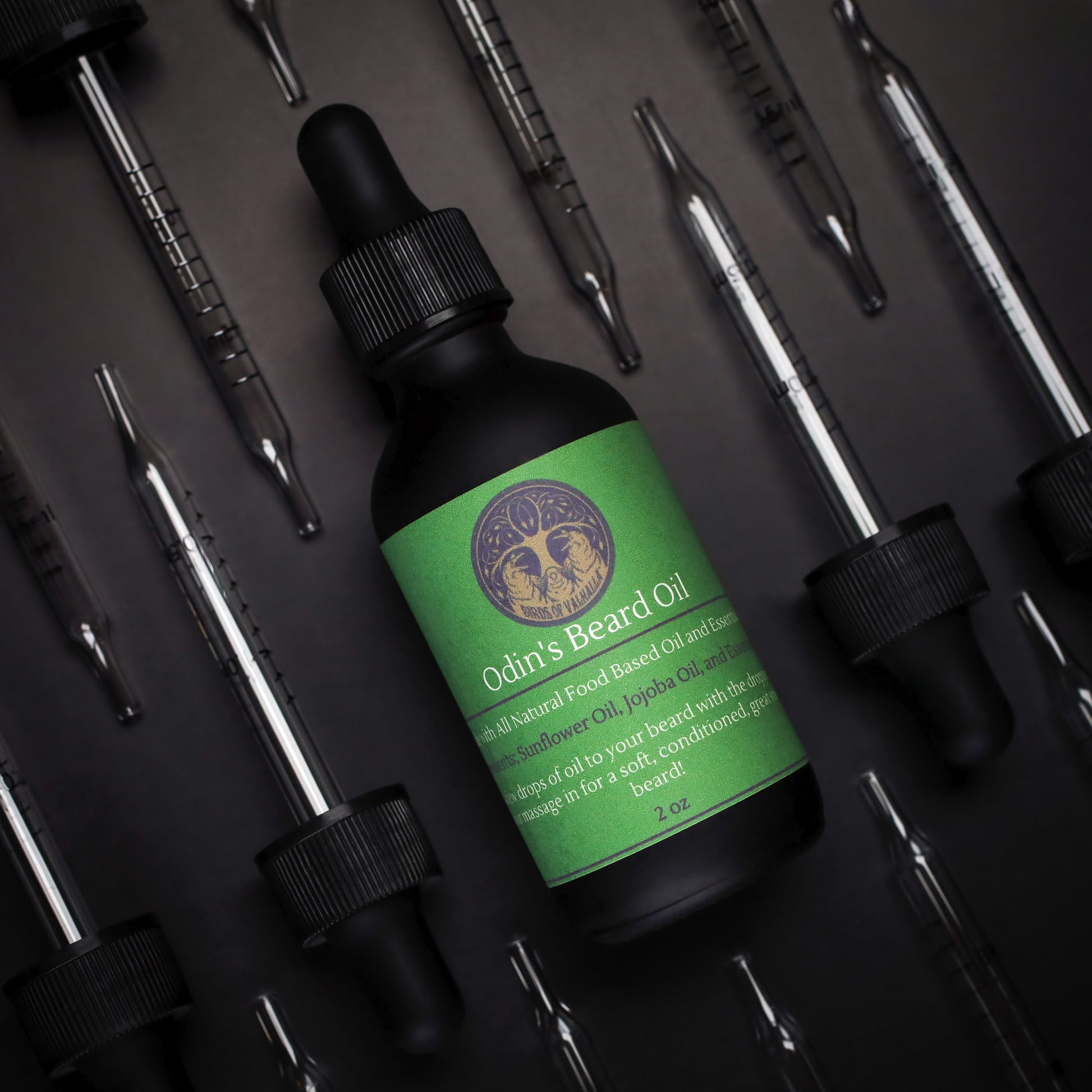 Odin’s Hair and Beard Oil, All Natural Ingredients, Birds of Valhalla, Limited, Birds of Valhalla