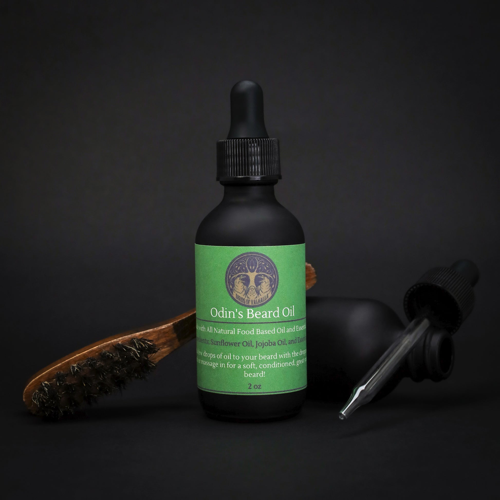 Odin’s Hair and Beard Oil, All Natural Ingredients, Birds of Valhalla, Limited, Birds of Valhalla