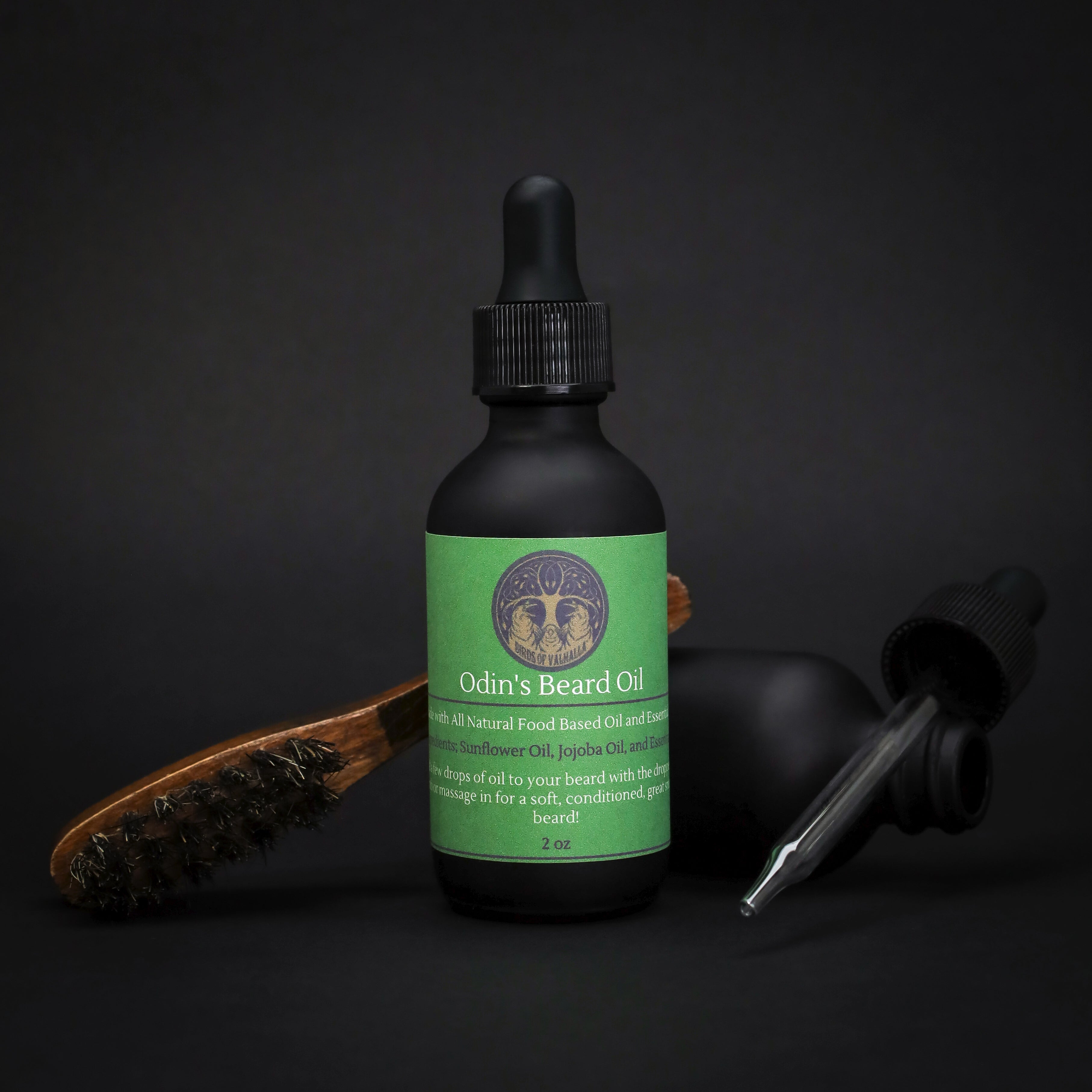 Odin’s Hair and Beard Oil, All Natural Ingredients, Birds of Valhalla, Limited, Birds of Valhalla
