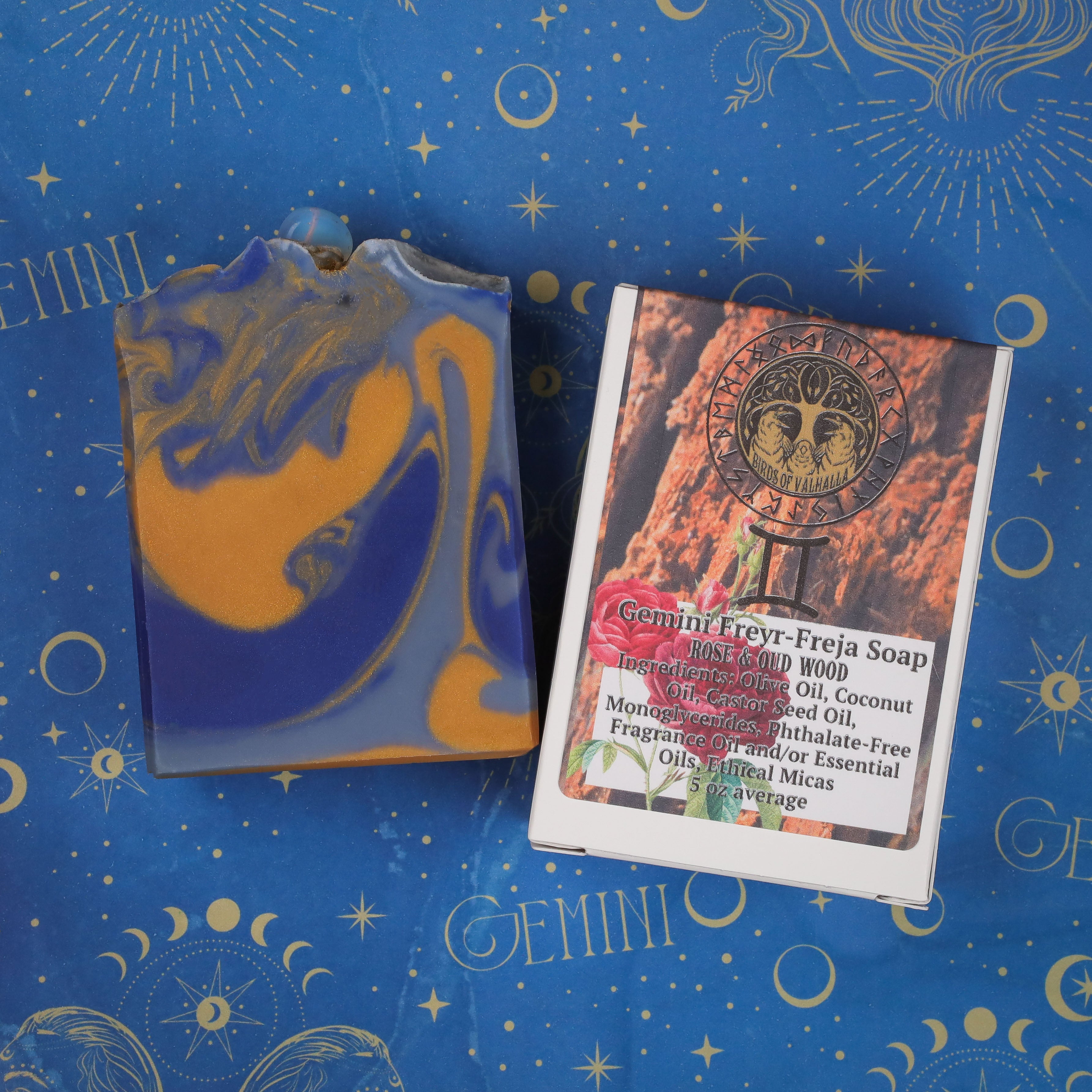 Gemini-Freyr & Freyja Soap + Solid Cologne Set!, Birds of Valhalla, Astrology Soap, Birds of Valhalla