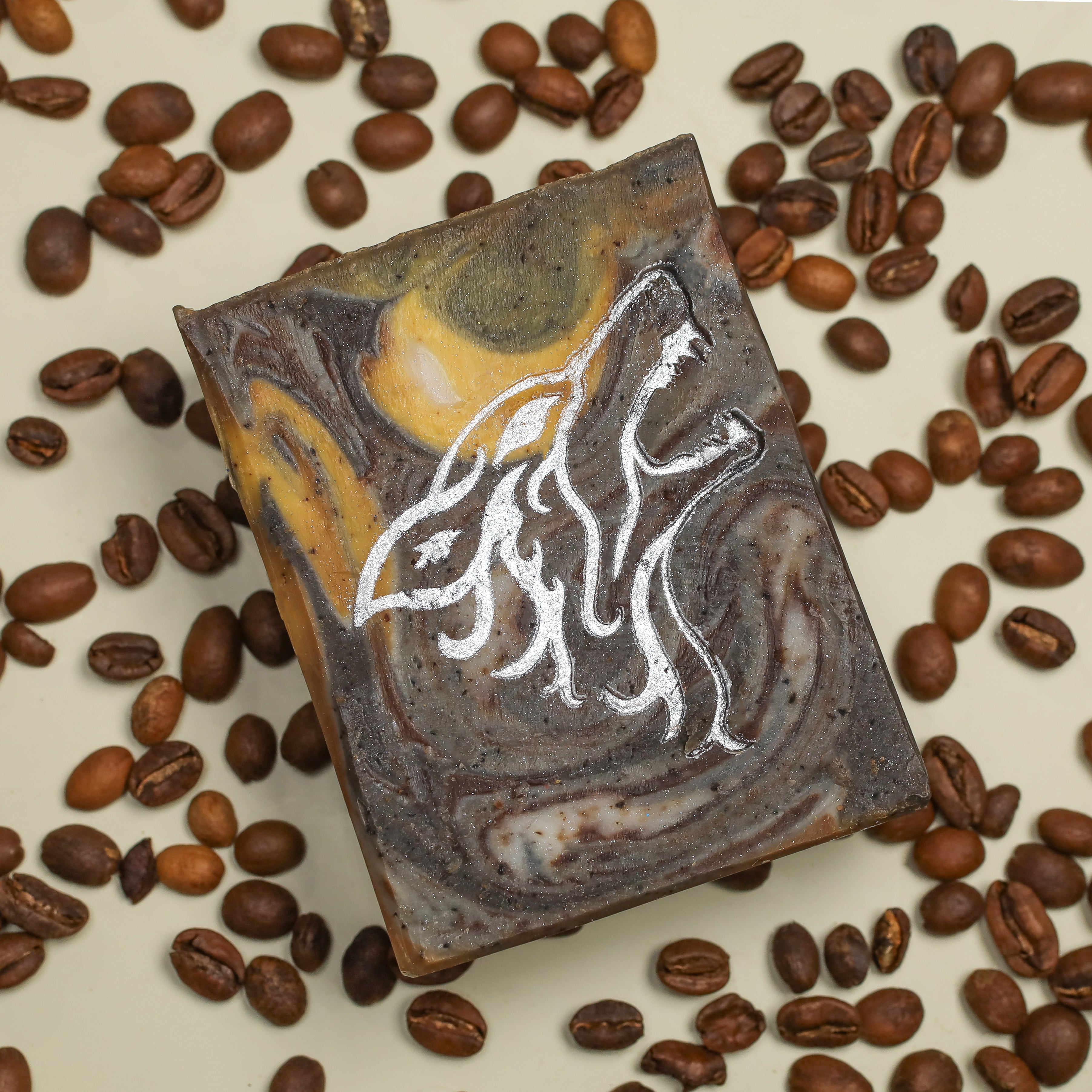 Fenrir the Wolf - Sandalwood, Vanilla, Coffee Ground, Oat, Coconut-Free Signature Soap, Birds of Valhalla, Signature Soap, Birds of Valhalla
