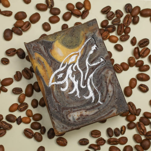 Fenrir the Wolf - Sandalwood, Vanilla, Coffee Ground, Oat, Coconut-Free Signature Soap, Birds of Valhalla, Signature Soap, Birds of Valhalla