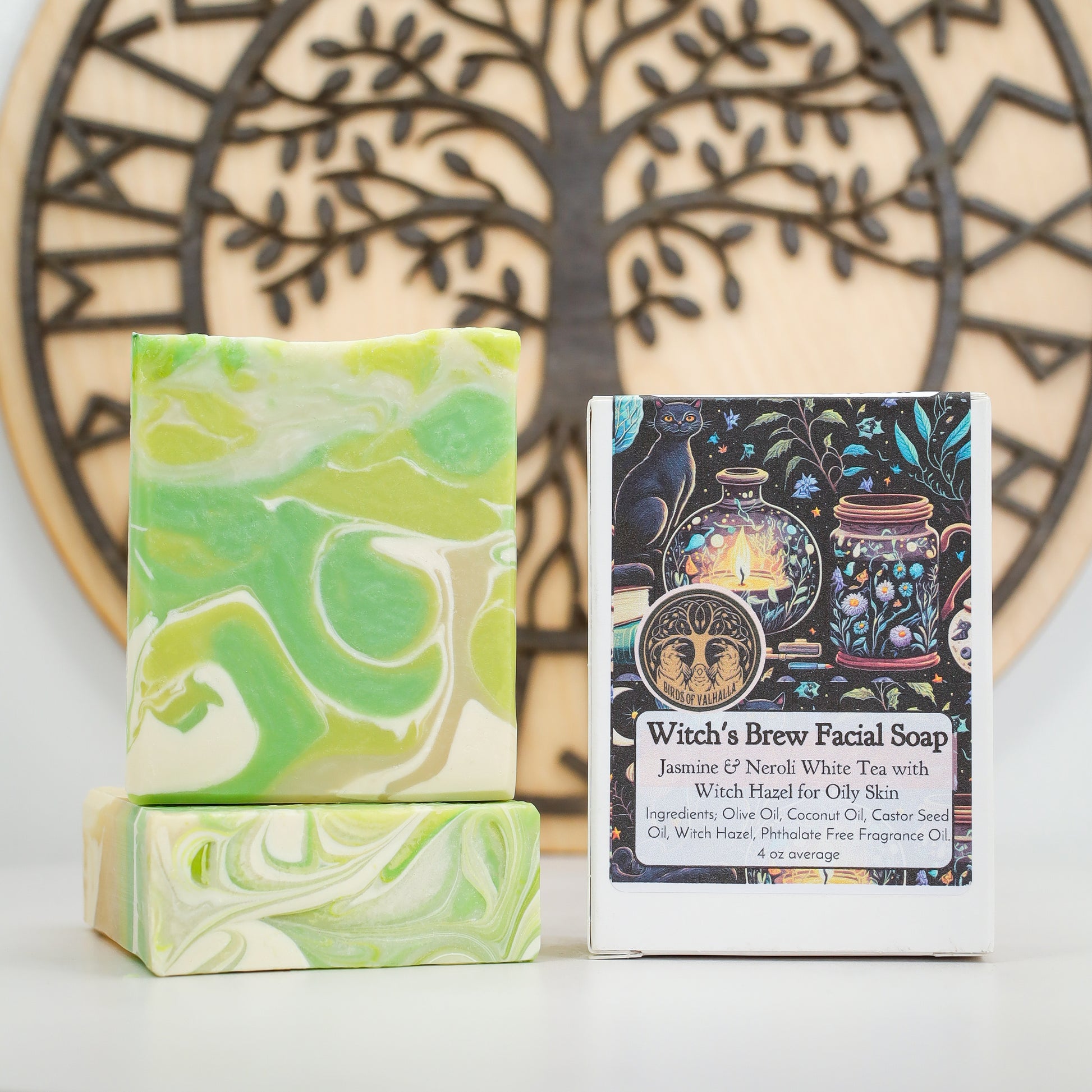 Witch's Brew - Neroli and White Jasmine Natural Signature Soap, Birds of Valhalla, Facial Soap, Birds of Valhalla
