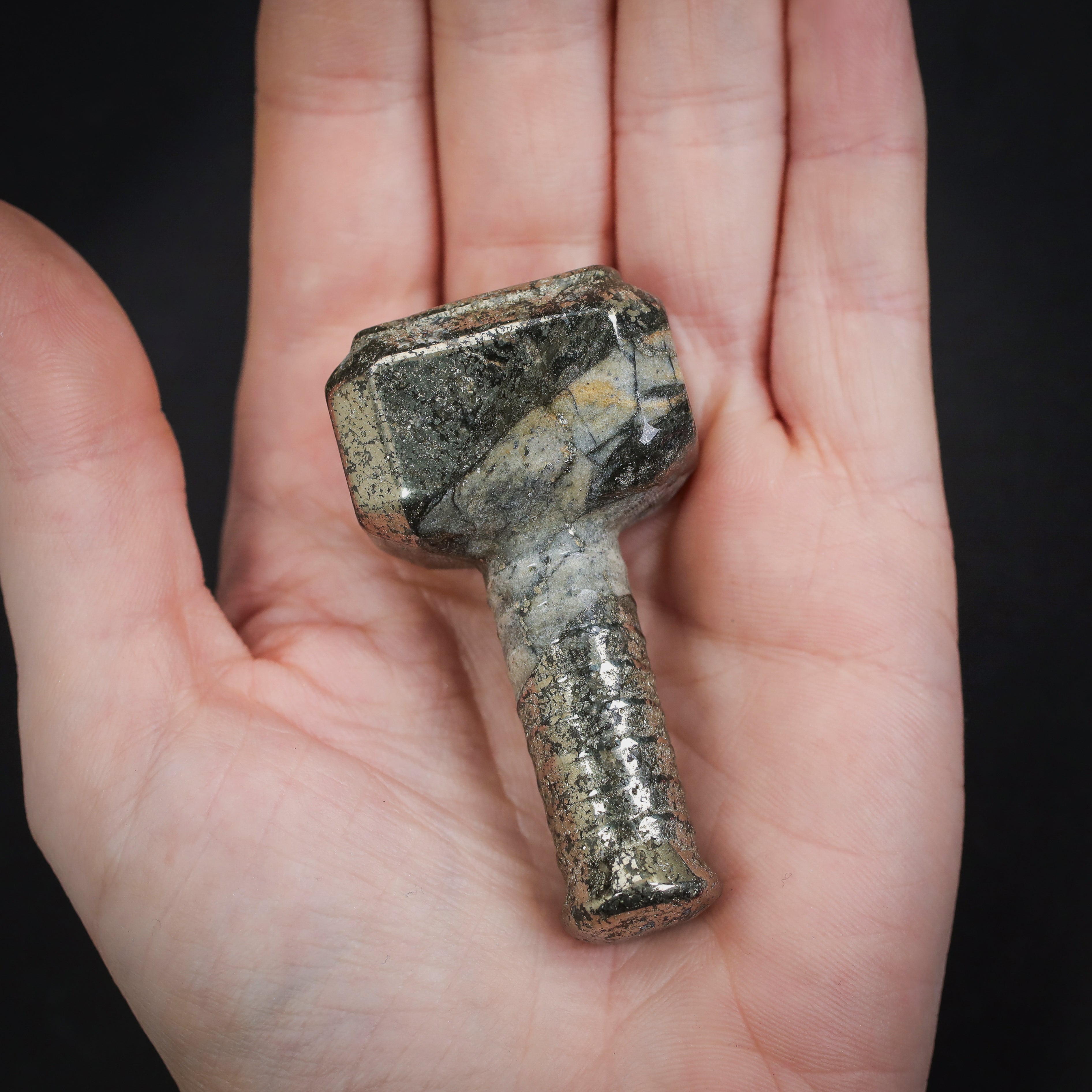 Heavy Metal Pyrite Thor's Hammer Mjolnir, Birds of Valhalla, , Birds of Valhalla