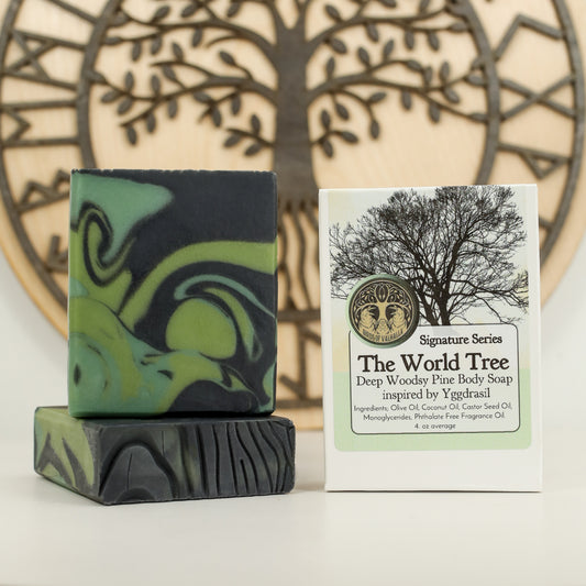 The World Tree - Deep Pine Signature Soap, Birds of Valhalla, Signature Soap, Birds of Valhalla