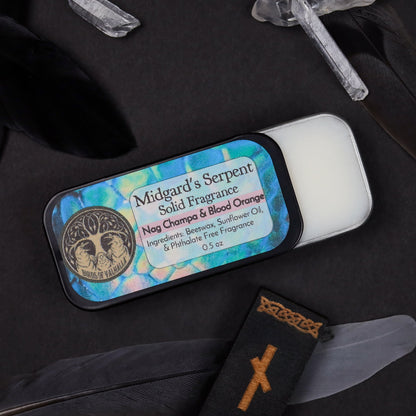 Solid Fragrance Cologne/Perfume Slider Tin, Birds of Valhalla, Body Product, Birds of Valhalla