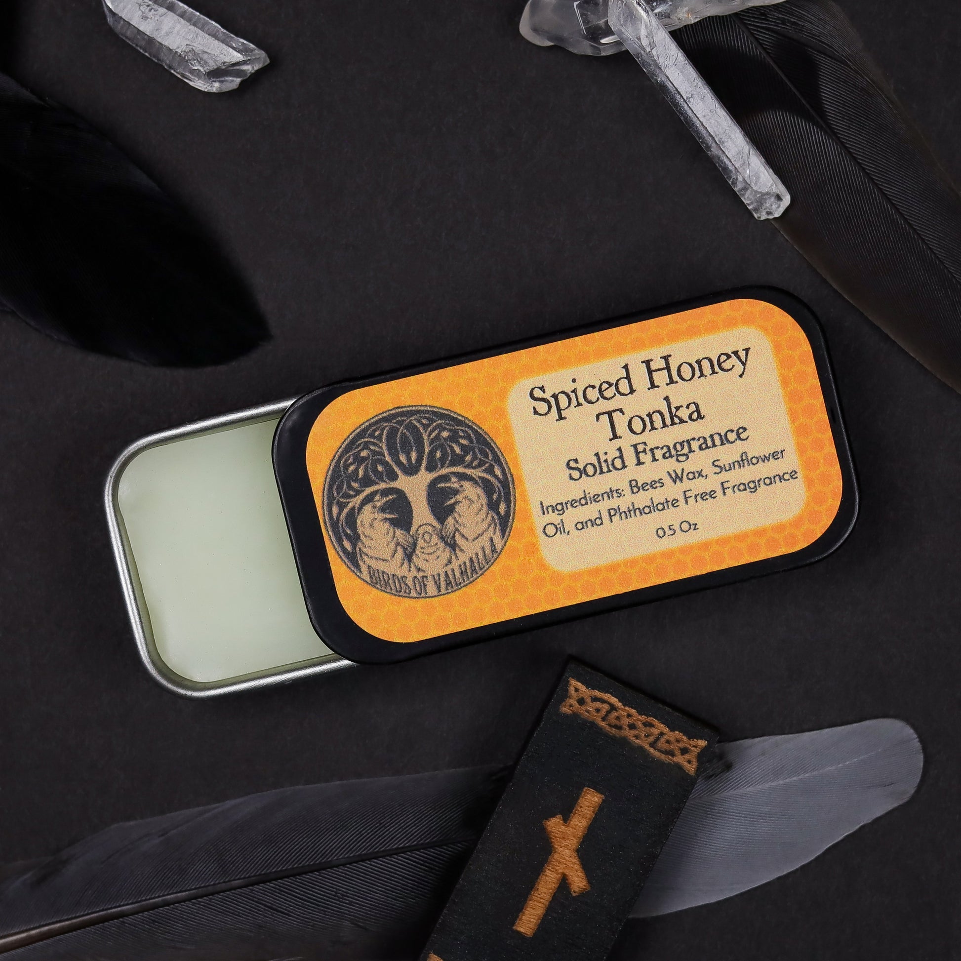 Solid Fragrance Cologne/Perfume Slider Tin, Birds of Valhalla, Body Product, Birds of Valhalla
