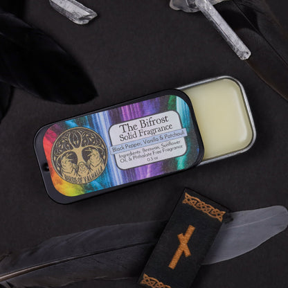 Solid Fragrance Cologne/Perfume Slider Tin, Birds of Valhalla, Body Product, Birds of Valhalla
