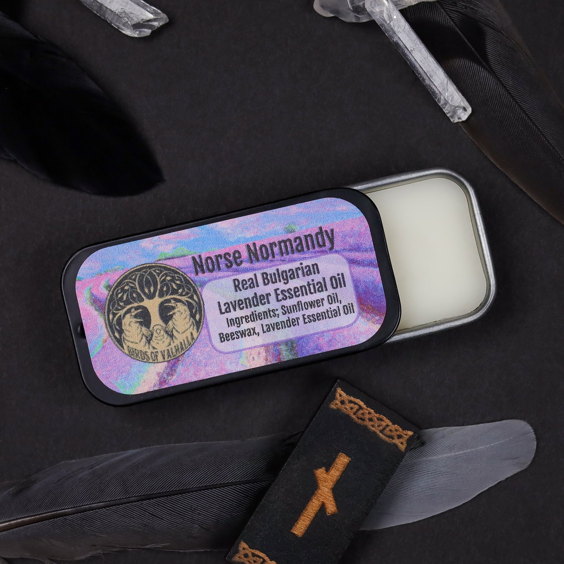 Solid Fragrance Cologne/Perfume Slider Tin, Birds of Valhalla, Body Product, Birds of Valhalla