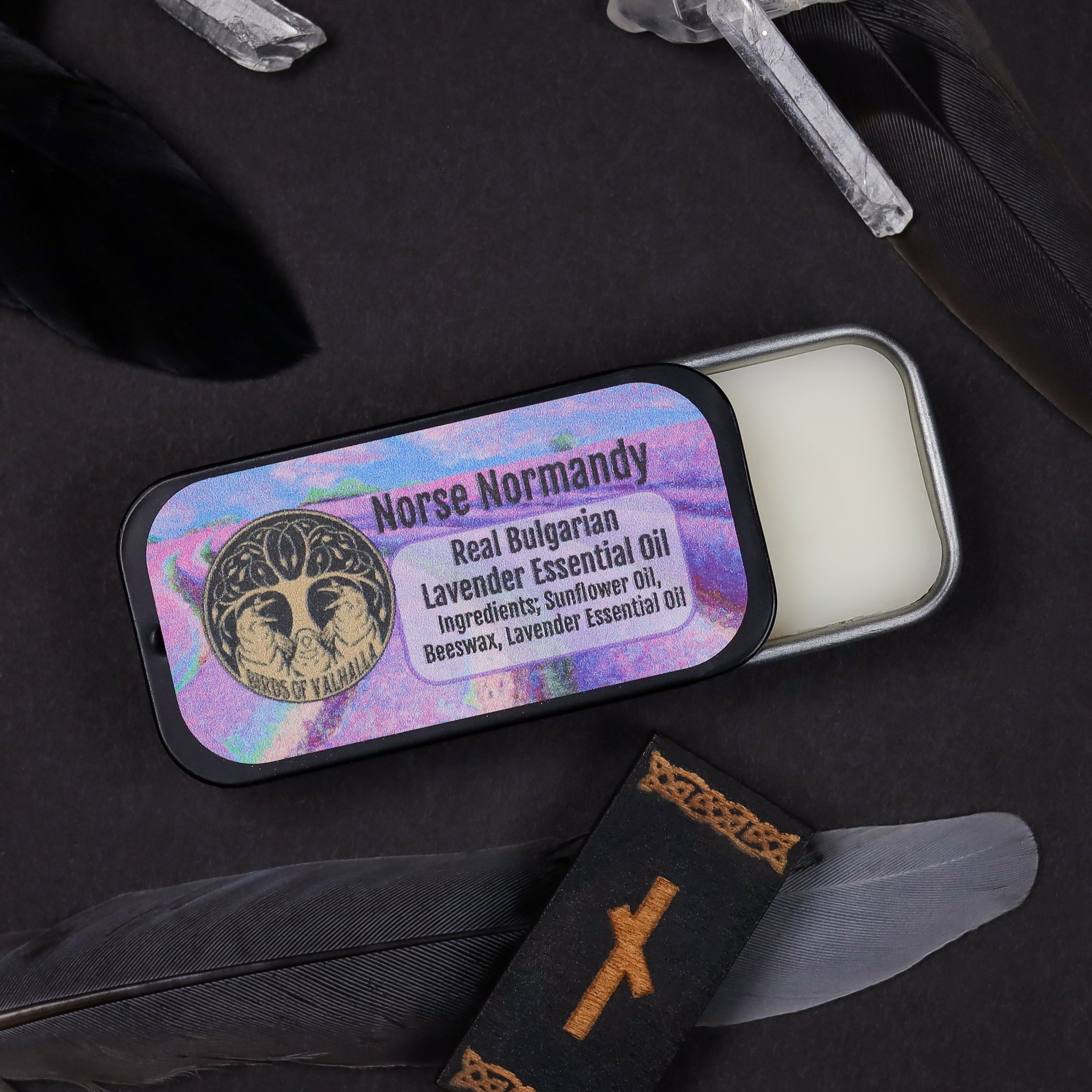 Signature Solid Fragrance Cologne/Perfume Slider Tin, Birds of Valhalla, Body Product, Birds of Valhalla