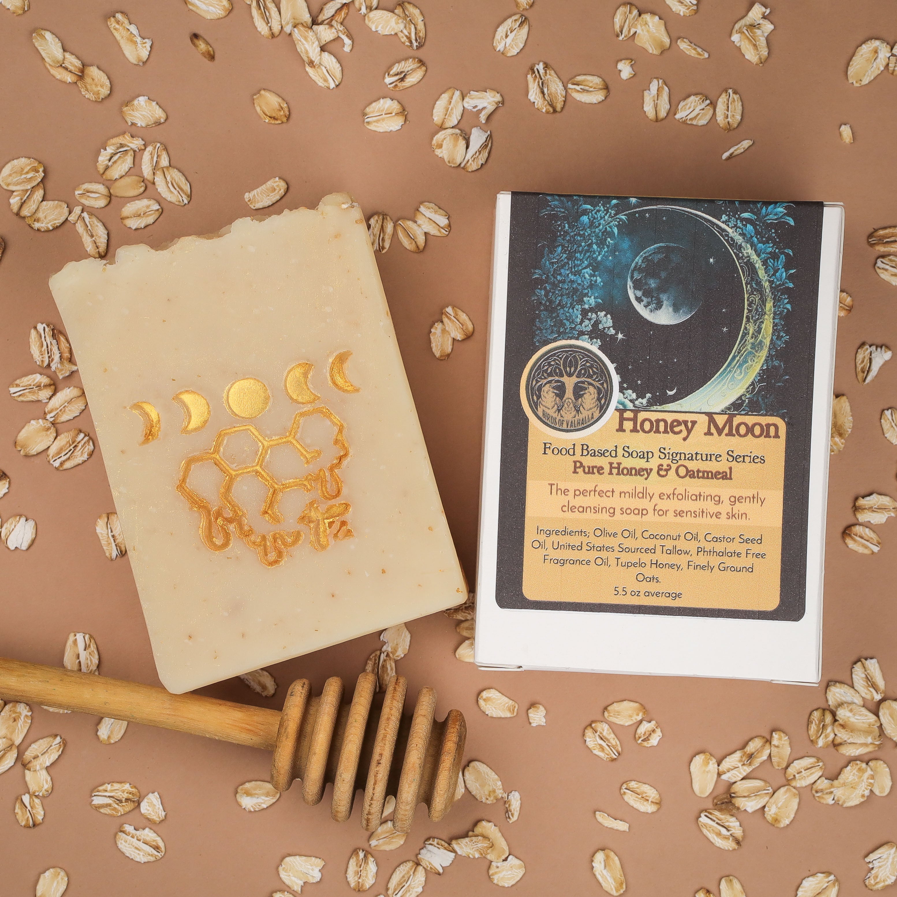 Honey Moon - Tupelo Honey & Oatmeal Signature Soap, Birds of Valhalla, Signature Soap, Birds of Valhalla
