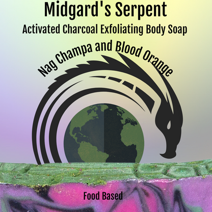 Midgard's Serpent - Nag Champa and Blood Orange Signature Soap, Birds of Valhalla, Signature Soap, Birds of Valhalla